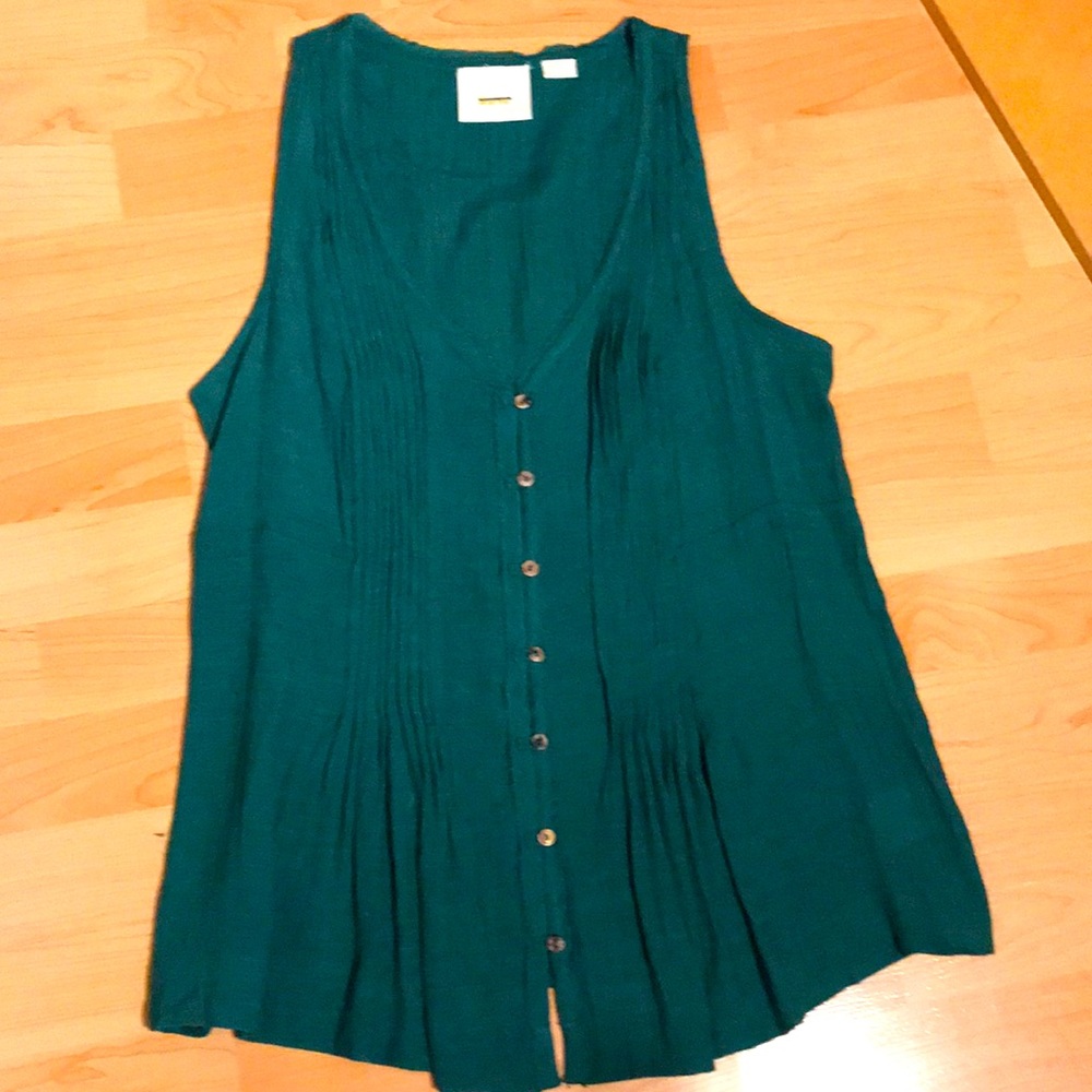 EUC Maeve sleeveless button down blouse (s)